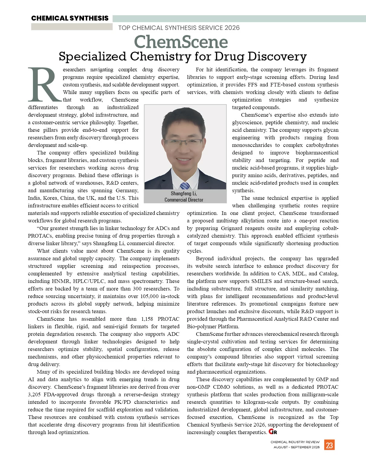  Specialty Chemicals | Chemical Industry Review